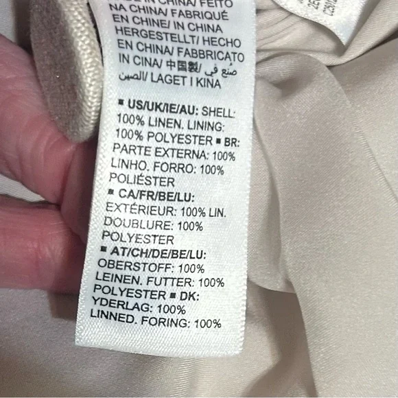 The Drop Linen Cropped Jacket
Blazer Natural Oatmeal Button
Front Size M - Picture 6 of 11